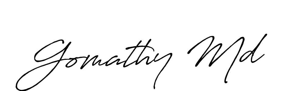 Similarly Antro_Vectra_Bolder is the best handwritten signature design. Signature creator online .You can use it as an online autograph creator for name Gomathy Md. Gomathy Md signature style 7 images and pictures png