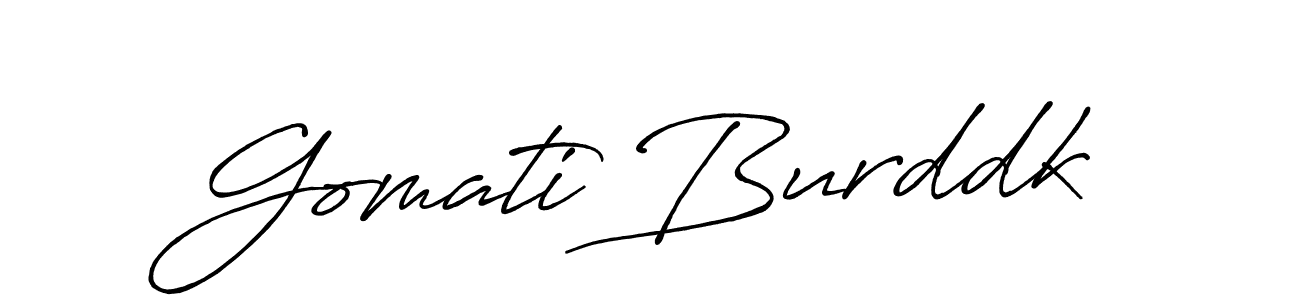 How to Draw Gomati Burddk signature style? Antro_Vectra_Bolder is a latest design signature styles for name Gomati Burddk. Gomati Burddk signature style 7 images and pictures png