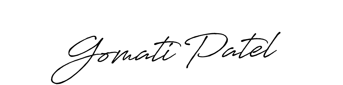 Antro_Vectra_Bolder is a professional signature style that is perfect for those who want to add a touch of class to their signature. It is also a great choice for those who want to make their signature more unique. Get Gomati Patel name to fancy signature for free. Gomati Patel signature style 7 images and pictures png