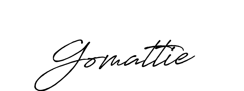 Design your own signature with our free online signature maker. With this signature software, you can create a handwritten (Antro_Vectra_Bolder) signature for name Gomattie. Gomattie signature style 7 images and pictures png