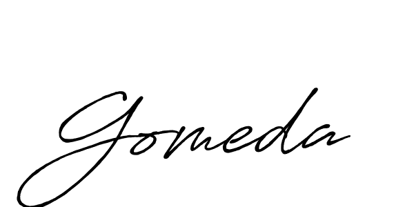 Make a beautiful signature design for name Gomeda. Use this online signature maker to create a handwritten signature for free. Gomeda signature style 7 images and pictures png