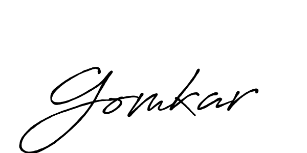 Use a signature maker to create a handwritten signature online. With this signature software, you can design (Antro_Vectra_Bolder) your own signature for name Gomkar. Gomkar signature style 7 images and pictures png