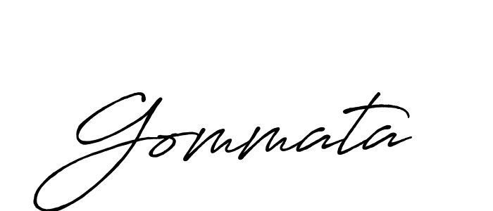 Make a beautiful signature design for name Gommata. With this signature (Antro_Vectra_Bolder) style, you can create a handwritten signature for free. Gommata signature style 7 images and pictures png