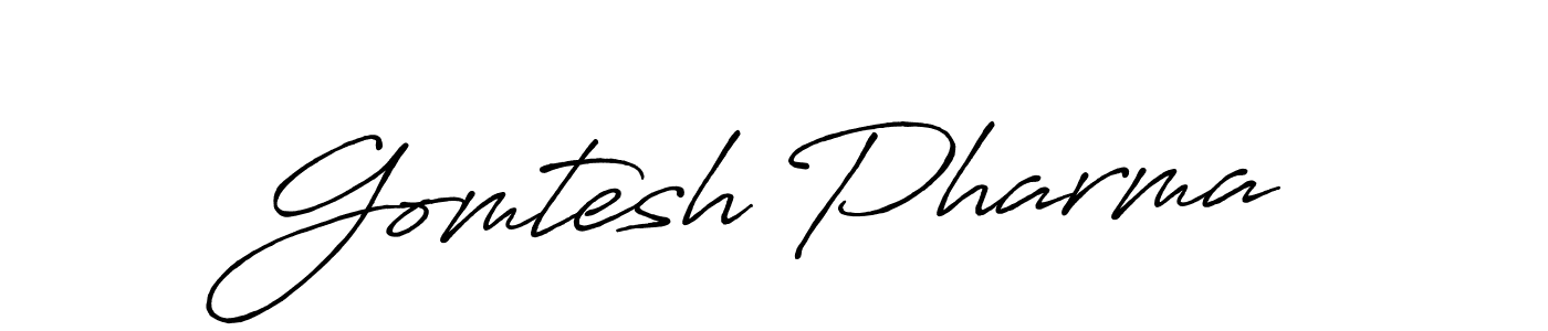 Design your own signature with our free online signature maker. With this signature software, you can create a handwritten (Antro_Vectra_Bolder) signature for name Gomtesh Pharma. Gomtesh Pharma signature style 7 images and pictures png