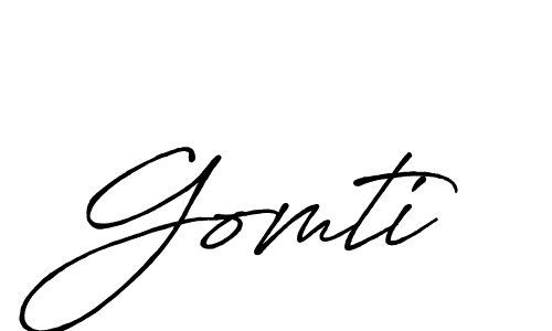 if you are searching for the best signature style for your name Gomti. so please give up your signature search. here we have designed multiple signature styles  using Antro_Vectra_Bolder. Gomti signature style 7 images and pictures png