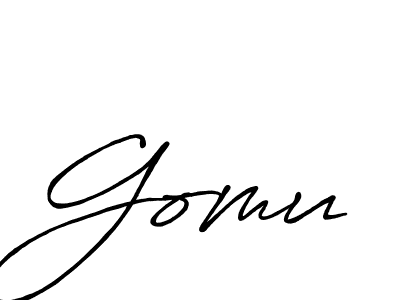 The best way (Antro_Vectra_Bolder) to make a short signature is to pick only two or three words in your name. The name Gomu include a total of six letters. For converting this name. Gomu signature style 7 images and pictures png