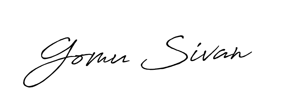 Also You can easily find your signature by using the search form. We will create Gomu Sivan name handwritten signature images for you free of cost using Antro_Vectra_Bolder sign style. Gomu Sivan signature style 7 images and pictures png