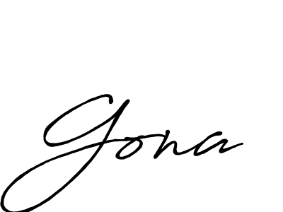 Also we have Gona name is the best signature style. Create professional handwritten signature collection using Antro_Vectra_Bolder autograph style. Gona signature style 7 images and pictures png