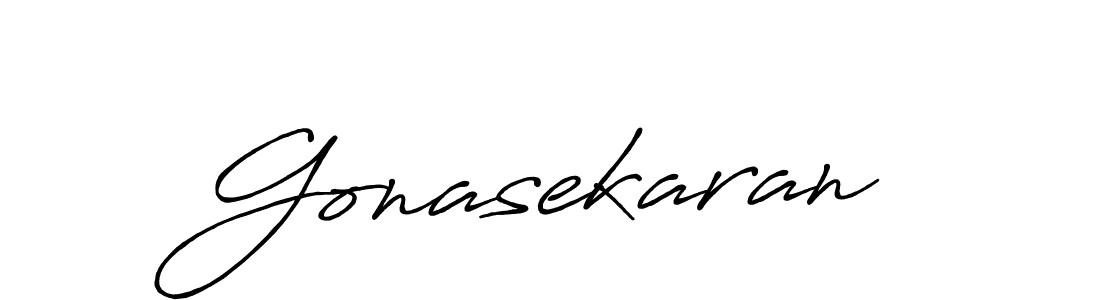 The best way (Antro_Vectra_Bolder) to make a short signature is to pick only two or three words in your name. The name Gonasekaran include a total of six letters. For converting this name. Gonasekaran signature style 7 images and pictures png