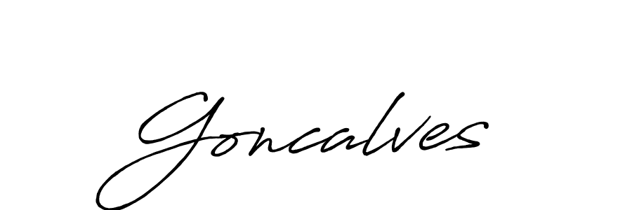 Design your own signature with our free online signature maker. With this signature software, you can create a handwritten (Antro_Vectra_Bolder) signature for name Goncalves. Goncalves signature style 7 images and pictures png