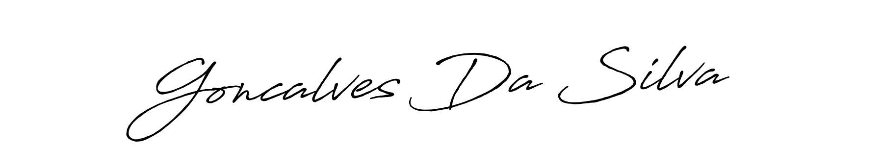 Make a beautiful signature design for name Goncalves Da Silva. With this signature (Antro_Vectra_Bolder) style, you can create a handwritten signature for free. Goncalves Da Silva signature style 7 images and pictures png
