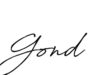 Create a beautiful signature design for name Gond. With this signature (Antro_Vectra_Bolder) fonts, you can make a handwritten signature for free. Gond signature style 7 images and pictures png