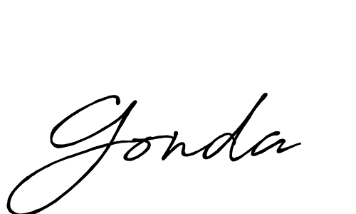 It looks lik you need a new signature style for name Gonda. Design unique handwritten (Antro_Vectra_Bolder) signature with our free signature maker in just a few clicks. Gonda signature style 7 images and pictures png