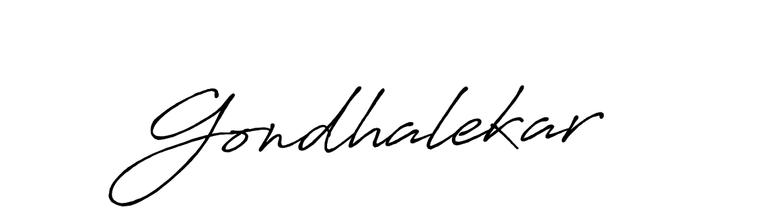 Design your own signature with our free online signature maker. With this signature software, you can create a handwritten (Antro_Vectra_Bolder) signature for name Gondhalekar. Gondhalekar signature style 7 images and pictures png