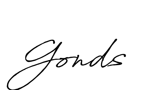 Create a beautiful signature design for name Gonds. With this signature (Antro_Vectra_Bolder) fonts, you can make a handwritten signature for free. Gonds signature style 7 images and pictures png