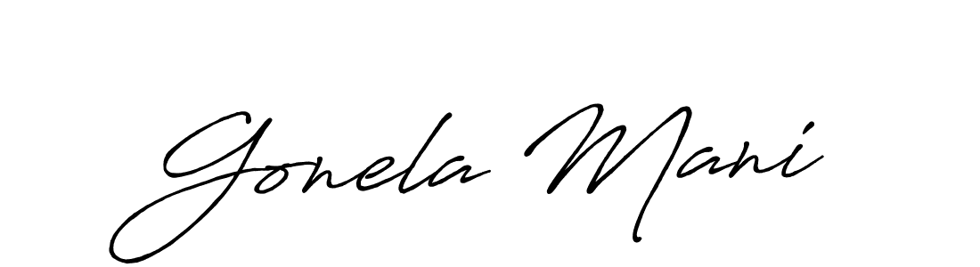 Make a beautiful signature design for name Gonela Mani. Use this online signature maker to create a handwritten signature for free. Gonela Mani signature style 7 images and pictures png