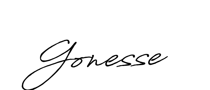 How to make Gonesse signature? Antro_Vectra_Bolder is a professional autograph style. Create handwritten signature for Gonesse name. Gonesse signature style 7 images and pictures png