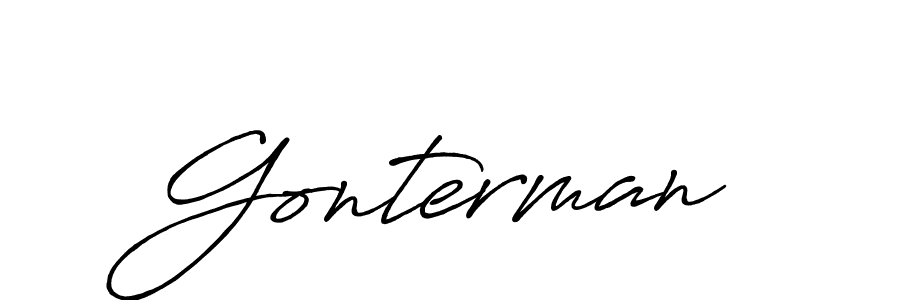 Use a signature maker to create a handwritten signature online. With this signature software, you can design (Antro_Vectra_Bolder) your own signature for name Gonterman. Gonterman signature style 7 images and pictures png