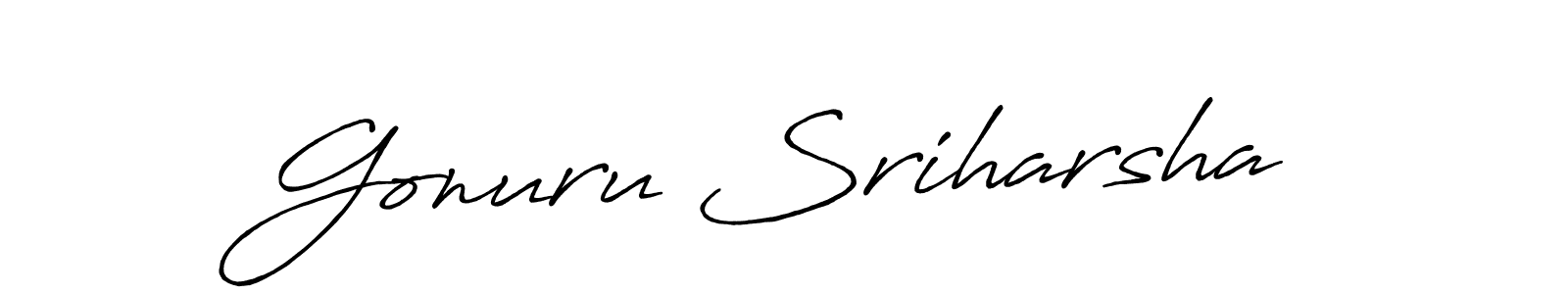 Make a short Gonuru Sriharsha signature style. Manage your documents anywhere anytime using Antro_Vectra_Bolder. Create and add eSignatures, submit forms, share and send files easily. Gonuru Sriharsha signature style 7 images and pictures png