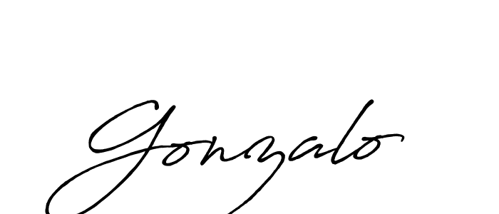 How to make Gonzalo name signature. Use Antro_Vectra_Bolder style for creating short signs online. This is the latest handwritten sign. Gonzalo signature style 7 images and pictures png
