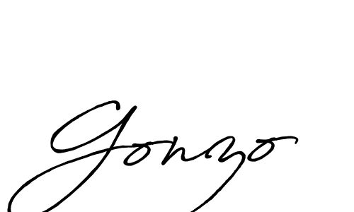 Design your own signature with our free online signature maker. With this signature software, you can create a handwritten (Antro_Vectra_Bolder) signature for name Gonzo. Gonzo signature style 7 images and pictures png