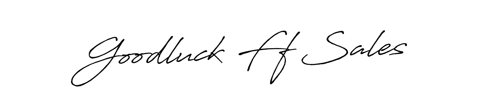 Design your own signature with our free online signature maker. With this signature software, you can create a handwritten (Antro_Vectra_Bolder) signature for name Goodluck Ff Sales. Goodluck Ff Sales signature style 7 images and pictures png