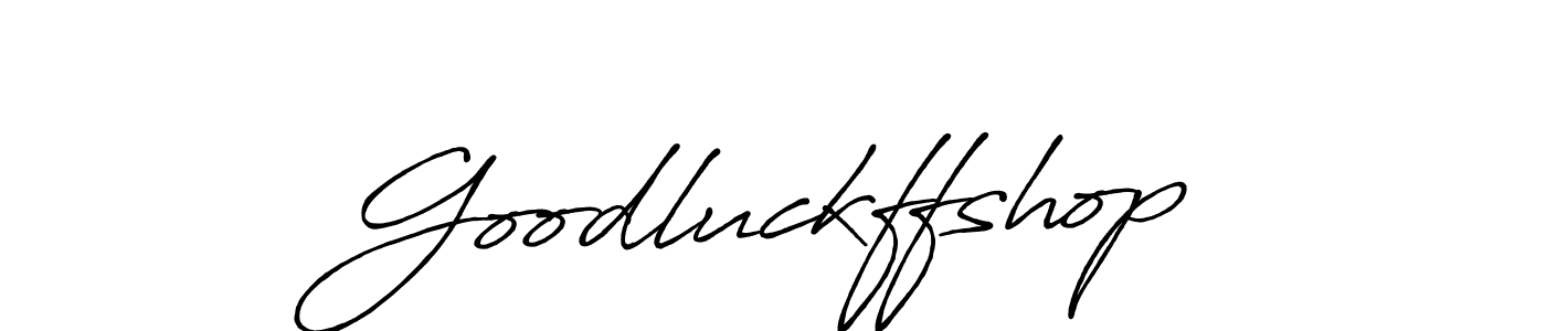 Also we have Goodluckffshop name is the best signature style. Create professional handwritten signature collection using Antro_Vectra_Bolder autograph style. Goodluckffshop signature style 7 images and pictures png
