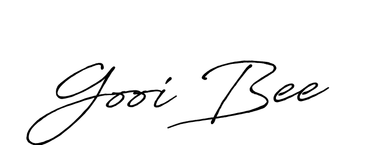 The best way (Antro_Vectra_Bolder) to make a short signature is to pick only two or three words in your name. The name Gooi Bee include a total of six letters. For converting this name. Gooi Bee signature style 7 images and pictures png