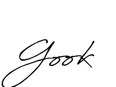 Make a beautiful signature design for name Gook. With this signature (Antro_Vectra_Bolder) style, you can create a handwritten signature for free. Gook signature style 7 images and pictures png