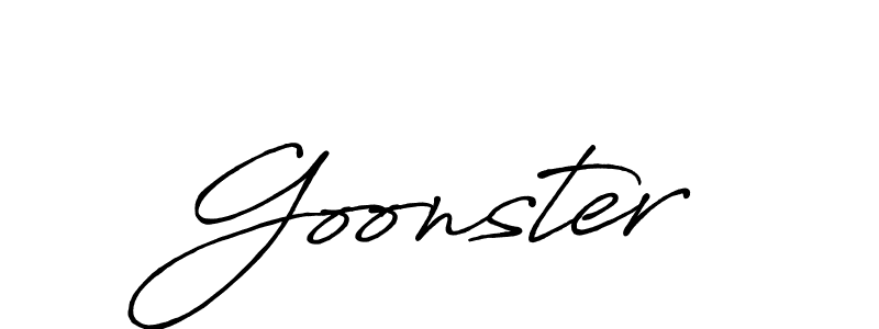 It looks lik you need a new signature style for name Goonster. Design unique handwritten (Antro_Vectra_Bolder) signature with our free signature maker in just a few clicks. Goonster signature style 7 images and pictures png