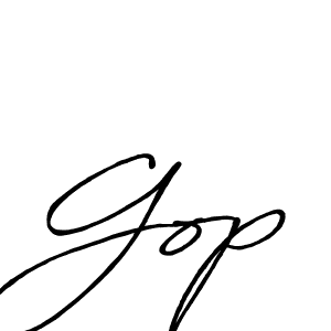 Create a beautiful signature design for name Gop. With this signature (Antro_Vectra_Bolder) fonts, you can make a handwritten signature for free. Gop signature style 7 images and pictures png