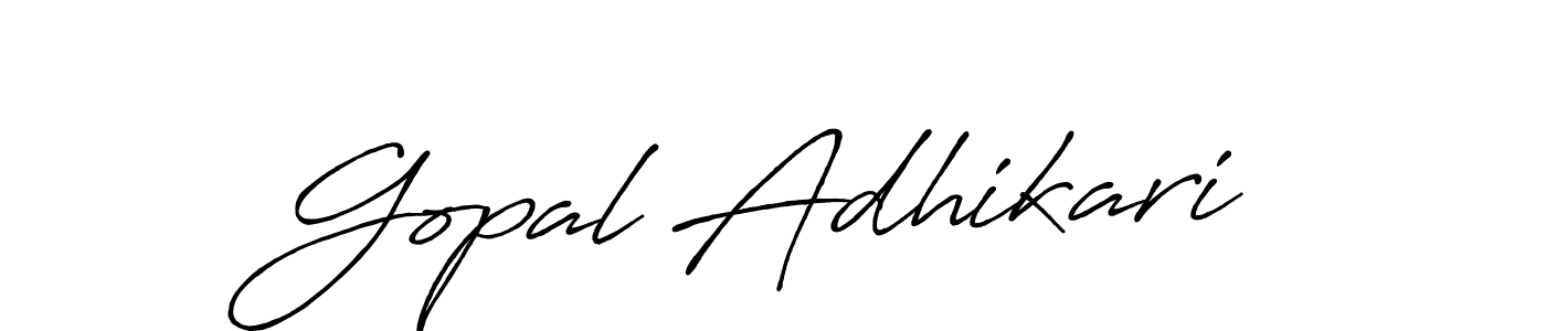 Use a signature maker to create a handwritten signature online. With this signature software, you can design (Antro_Vectra_Bolder) your own signature for name Gopal Adhikari. Gopal Adhikari signature style 7 images and pictures png