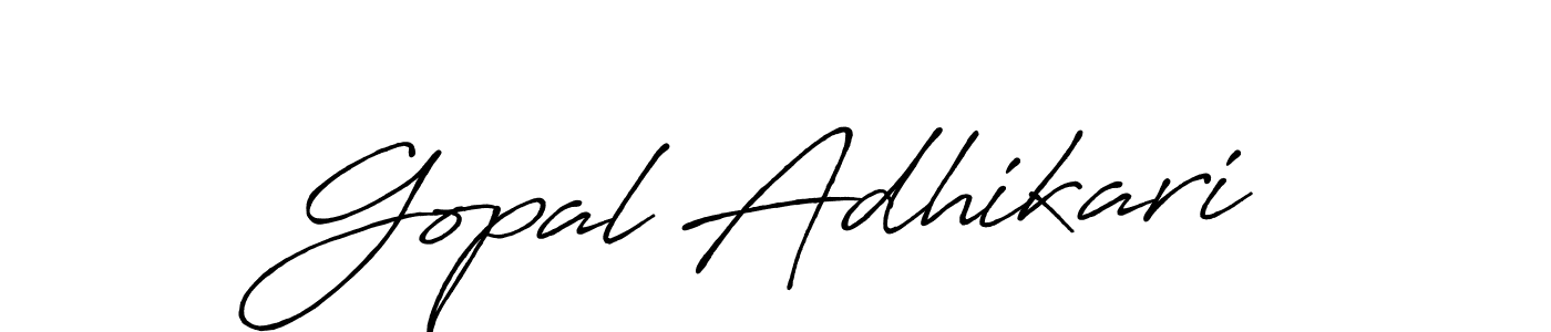 You can use this online signature creator to create a handwritten signature for the name Gopal Adhikari. This is the best online autograph maker. Gopal Adhikari signature style 7 images and pictures png