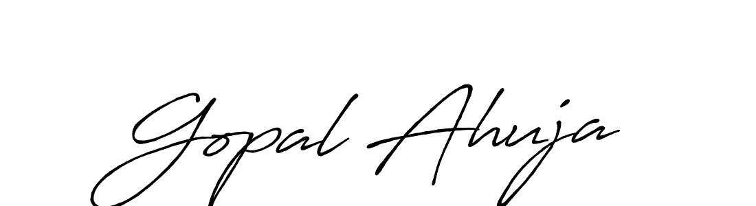 How to make Gopal Ahuja signature? Antro_Vectra_Bolder is a professional autograph style. Create handwritten signature for Gopal Ahuja name. Gopal Ahuja signature style 7 images and pictures png