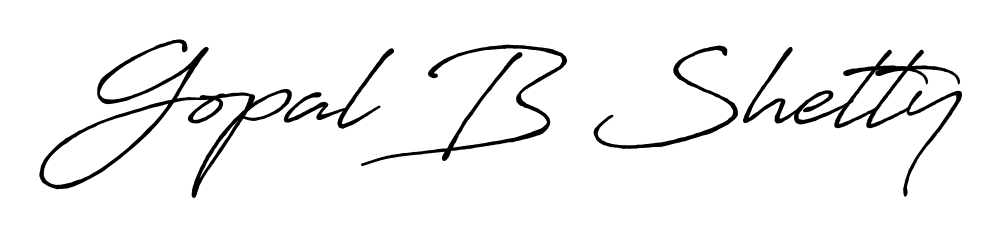 Practice writing Gopal B Shetty with the flow of Antro_Vectra_Bolder lettering. A fantastic source of inspiration for developing your personal signature style. Gopal B Shetty signature style 7 images and pictures png