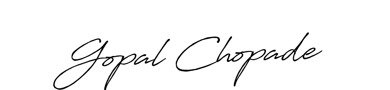 Similarly Antro_Vectra_Bolder is the best handwritten signature design. Signature creator online .You can use it as an online autograph creator for name Gopal Chopade. Gopal Chopade signature style 7 images and pictures png
