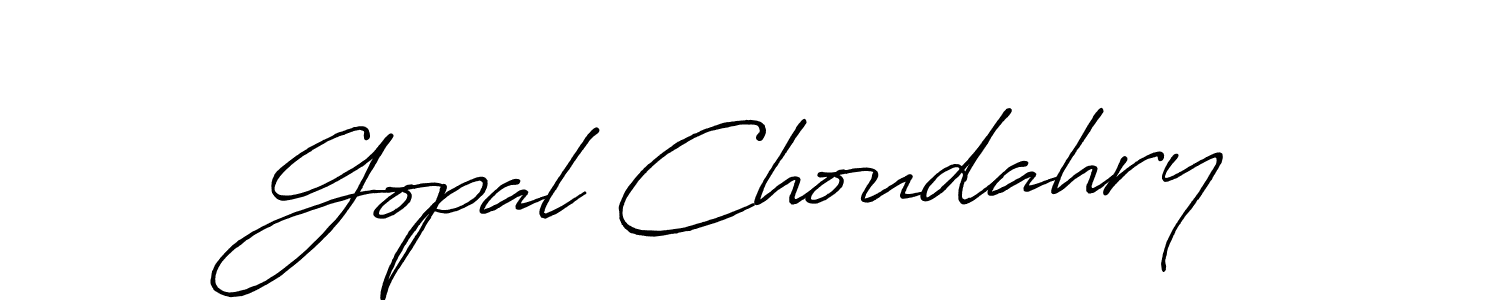 How to make Gopal Choudahry signature? Antro_Vectra_Bolder is a professional autograph style. Create handwritten signature for Gopal Choudahry name. Gopal Choudahry signature style 7 images and pictures png