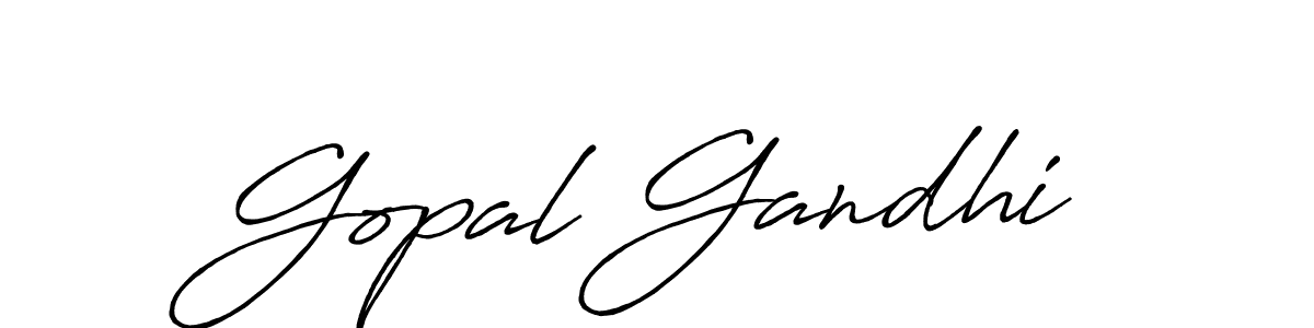How to make Gopal Gandhi name signature. Use Antro_Vectra_Bolder style for creating short signs online. This is the latest handwritten sign. Gopal Gandhi signature style 7 images and pictures png