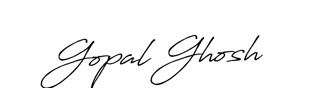 How to make Gopal Ghosh name signature. Use Antro_Vectra_Bolder style for creating short signs online. This is the latest handwritten sign. Gopal Ghosh signature style 7 images and pictures png
