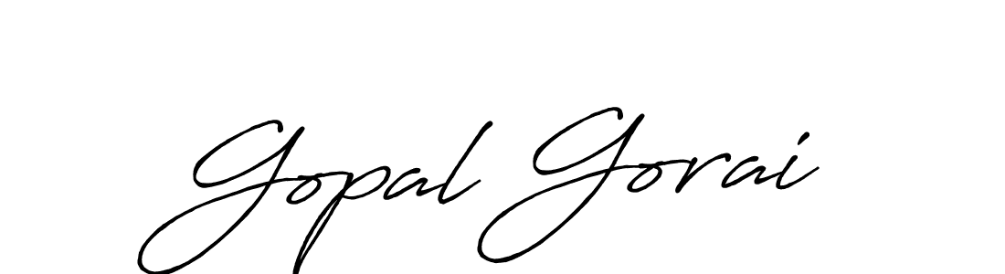 Create a beautiful signature design for name Gopal Gorai. With this signature (Antro_Vectra_Bolder) fonts, you can make a handwritten signature for free. Gopal Gorai signature style 7 images and pictures png