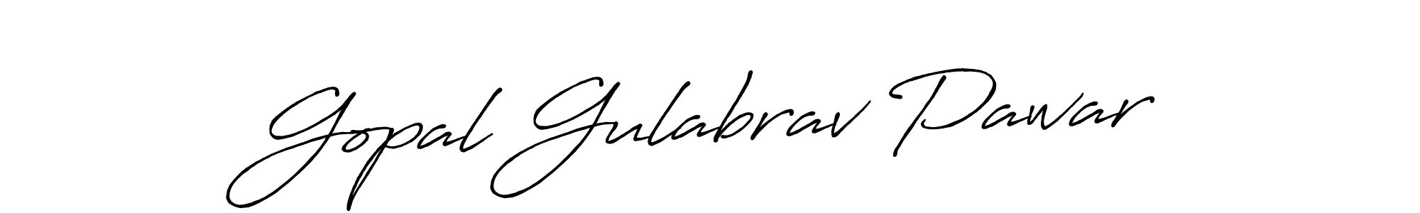 The best way (Antro_Vectra_Bolder) to make a short signature is to pick only two or three words in your name. The name Gopal Gulabrav Pawar include a total of six letters. For converting this name. Gopal Gulabrav Pawar signature style 7 images and pictures png