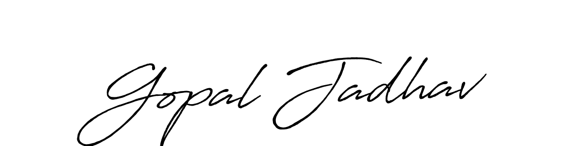 The best way (Antro_Vectra_Bolder) to make a short signature is to pick only two or three words in your name. The name Gopal Jadhav include a total of six letters. For converting this name. Gopal Jadhav signature style 7 images and pictures png