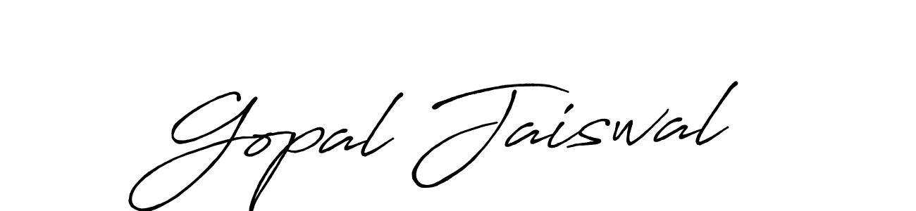 Make a beautiful signature design for name Gopal Jaiswal. With this signature (Antro_Vectra_Bolder) style, you can create a handwritten signature for free. Gopal Jaiswal signature style 7 images and pictures png