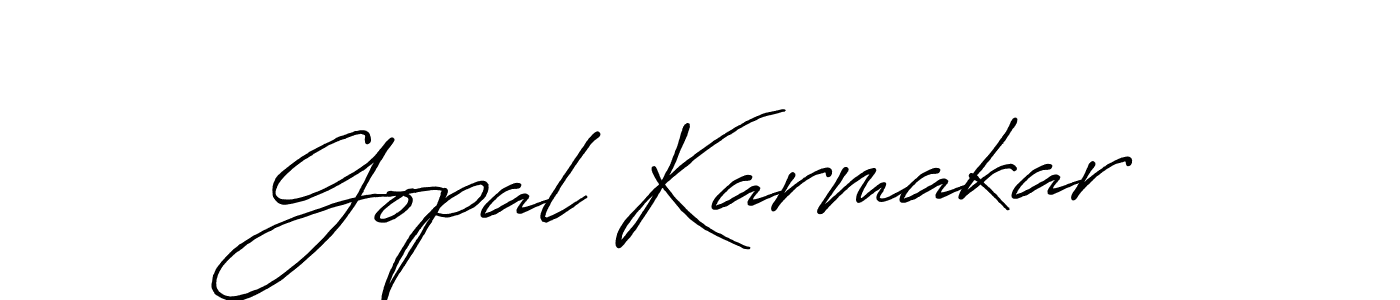 Design your own signature with our free online signature maker. With this signature software, you can create a handwritten (Antro_Vectra_Bolder) signature for name Gopal Karmakar. Gopal Karmakar signature style 7 images and pictures png