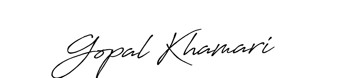 Also we have Gopal Khamari name is the best signature style. Create professional handwritten signature collection using Antro_Vectra_Bolder autograph style. Gopal Khamari signature style 7 images and pictures png