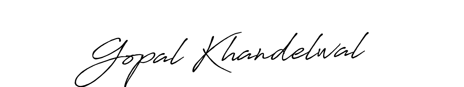Design your own signature with our free online signature maker. With this signature software, you can create a handwritten (Antro_Vectra_Bolder) signature for name Gopal Khandelwal. Gopal Khandelwal signature style 7 images and pictures png