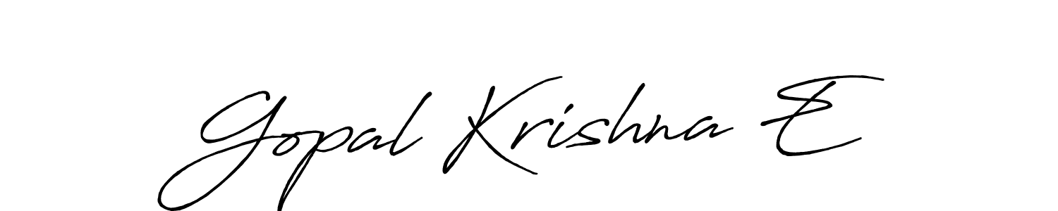 You should practise on your own different ways (Antro_Vectra_Bolder) to write your name (Gopal Krishna E) in signature. don't let someone else do it for you. Gopal Krishna E signature style 7 images and pictures png