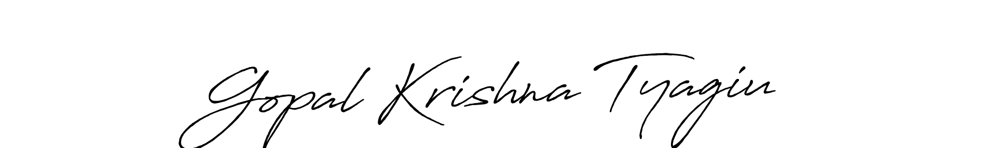 Also we have Gopal Krishna Tyagiu name is the best signature style. Create professional handwritten signature collection using Antro_Vectra_Bolder autograph style. Gopal Krishna Tyagiu signature style 7 images and pictures png