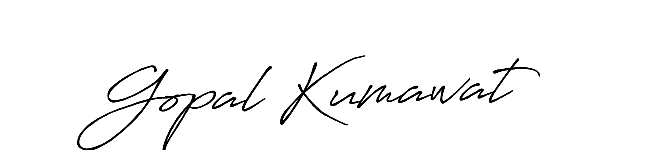 Gopal Kumawat stylish signature style. Best Handwritten Sign (Antro_Vectra_Bolder) for my name. Handwritten Signature Collection Ideas for my name Gopal Kumawat. Gopal Kumawat signature style 7 images and pictures png