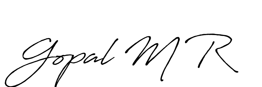 Gopal M R stylish signature style. Best Handwritten Sign (Antro_Vectra_Bolder) for my name. Handwritten Signature Collection Ideas for my name Gopal M R. Gopal M R signature style 7 images and pictures png